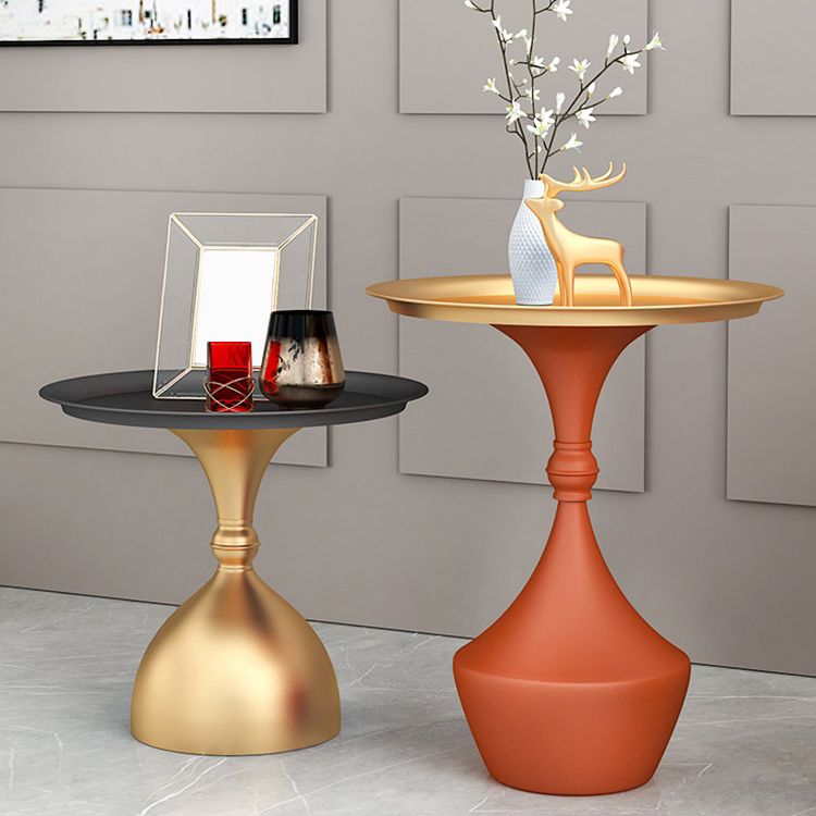 Mid-Century Modern Iron Coffee Cocktail Table Pedestal Cocktail Table for Living Room