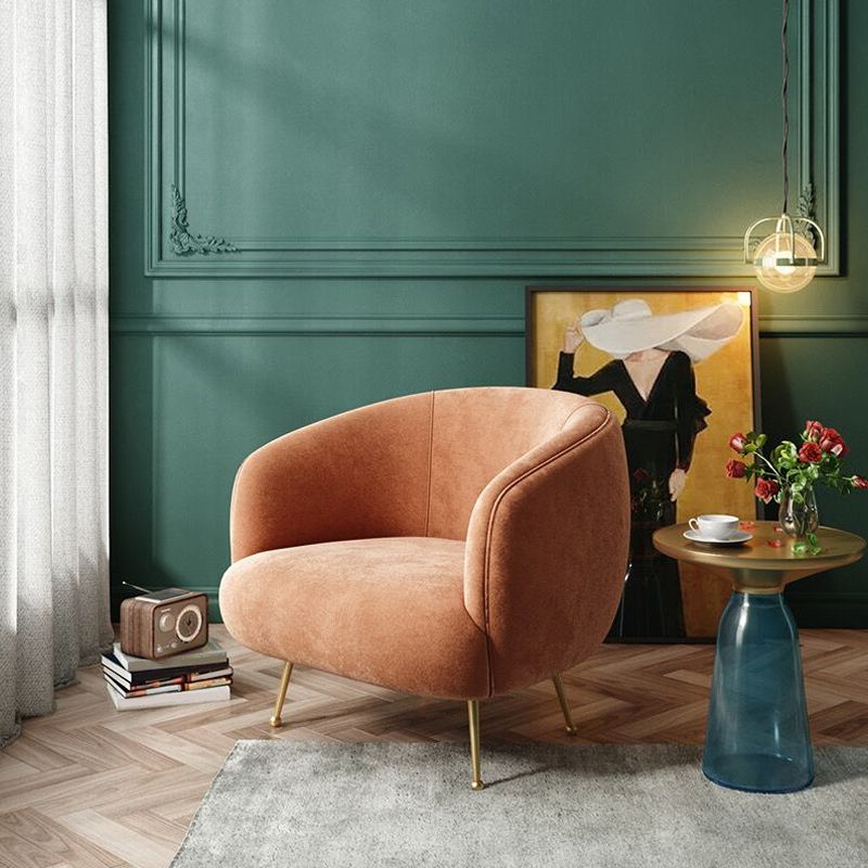 Contemporary 30"W x 30"D x 30"H Fixed Back Sloped Arms Barrel Chair