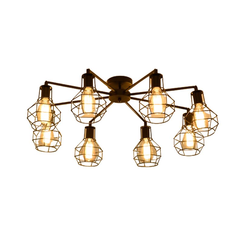 Metal Ceiling Mounted Fixture Industrial Style Ceiling Flush Mount