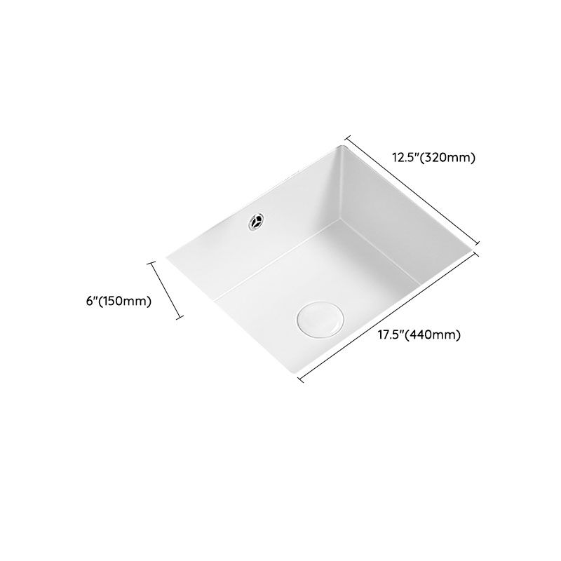 Modern Undermount Bathroom Sink Porcelain with Faucet Wash Stand