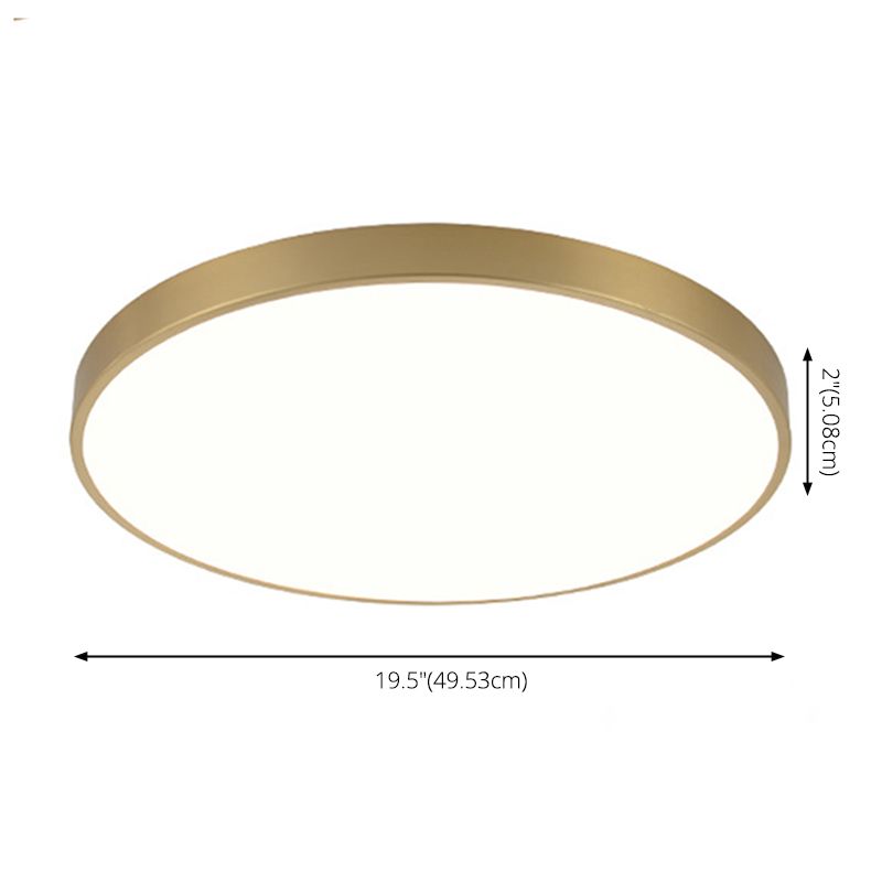 Gouden Ronde Minimalisme LED Plafond Licht Messing Moderne Stijl Woonkamer Verlichting Fixture