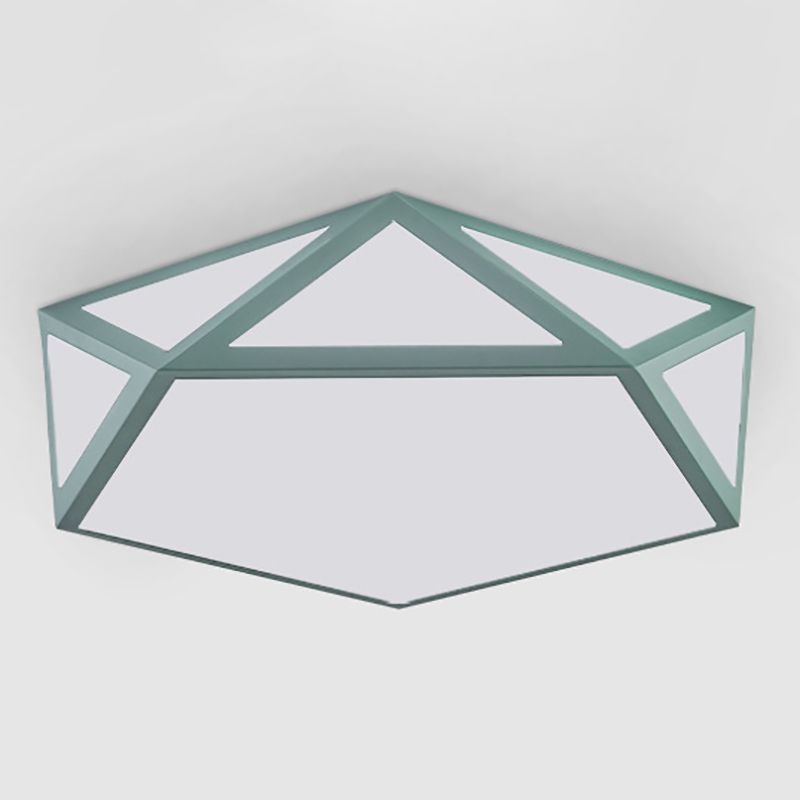 Nordic Colorful Ceiling Light Metal Geometric Flush Mount Light for Living Room