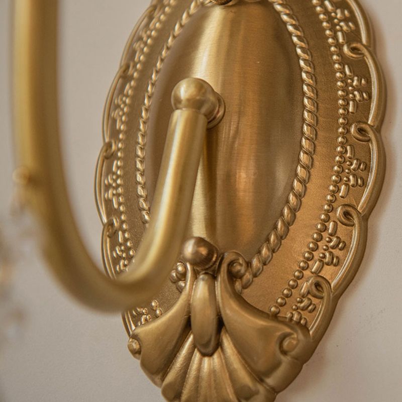 Candle Shape Crystal Wall Sconces Modern 1/2 Light Wall Mount Light Fixture in Gold