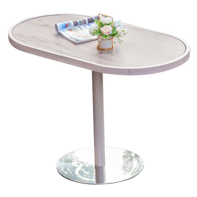 3 Pieces Dining Table Set UV Resistant Modern Oval Bistro Table Set