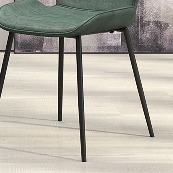 Glam Style Dining Chair PU Leather Dining Room Chair for Indoor