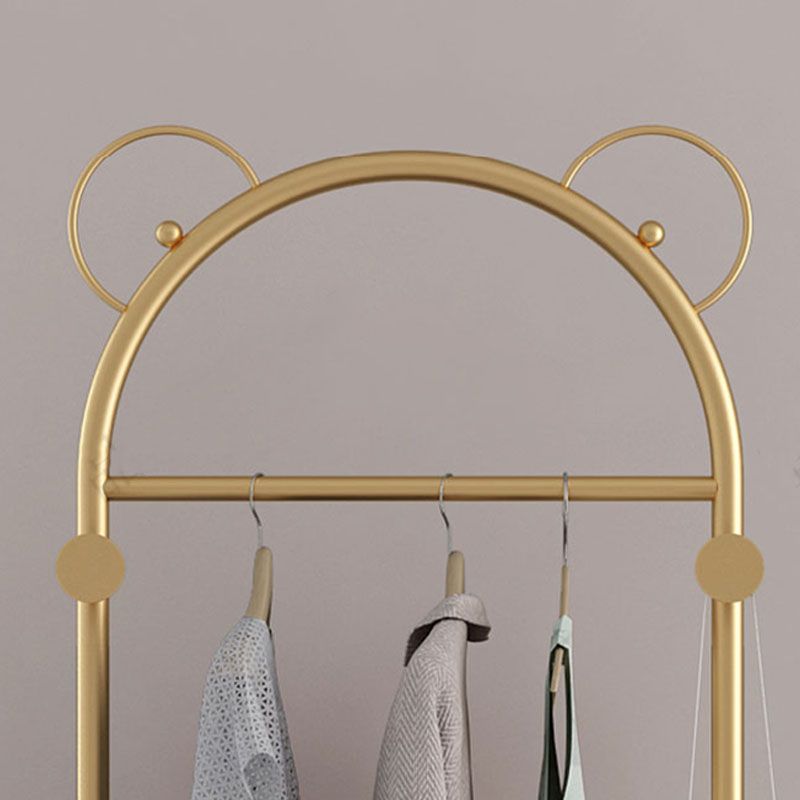 Glam Metallic Coat Hanger Free Standing Hooks Design Coat Rack for Bedroom