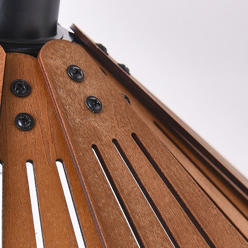 Modern Style Cone Shape Hanging Light Wood 1 Light Hanging Lamp for Bedroom