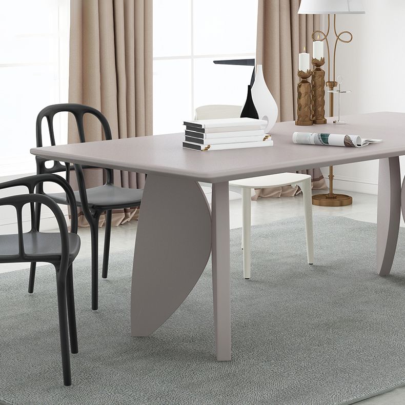 Mesa moderna de madera maciza para restaurante, mesa de comedor rectangular con 4 patas