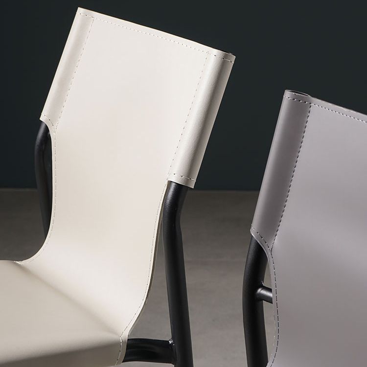 Silla de estilo moderno, sillas sin brazos con patas de metal para cocina