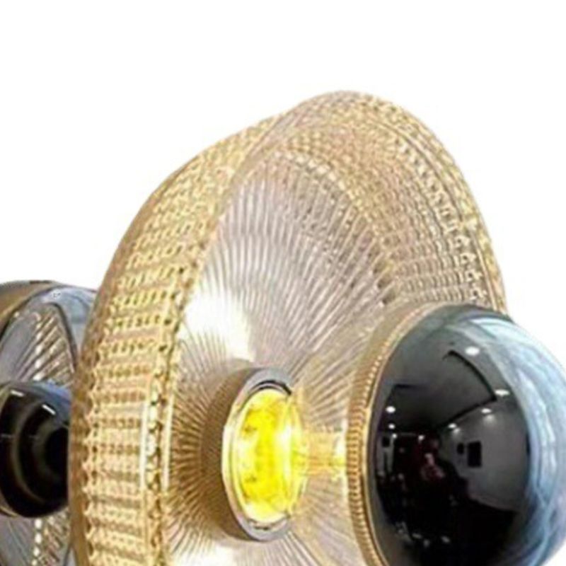 1 Light Round Wall Sconce in Clear & Chrome Glass Modern Wall Fixture