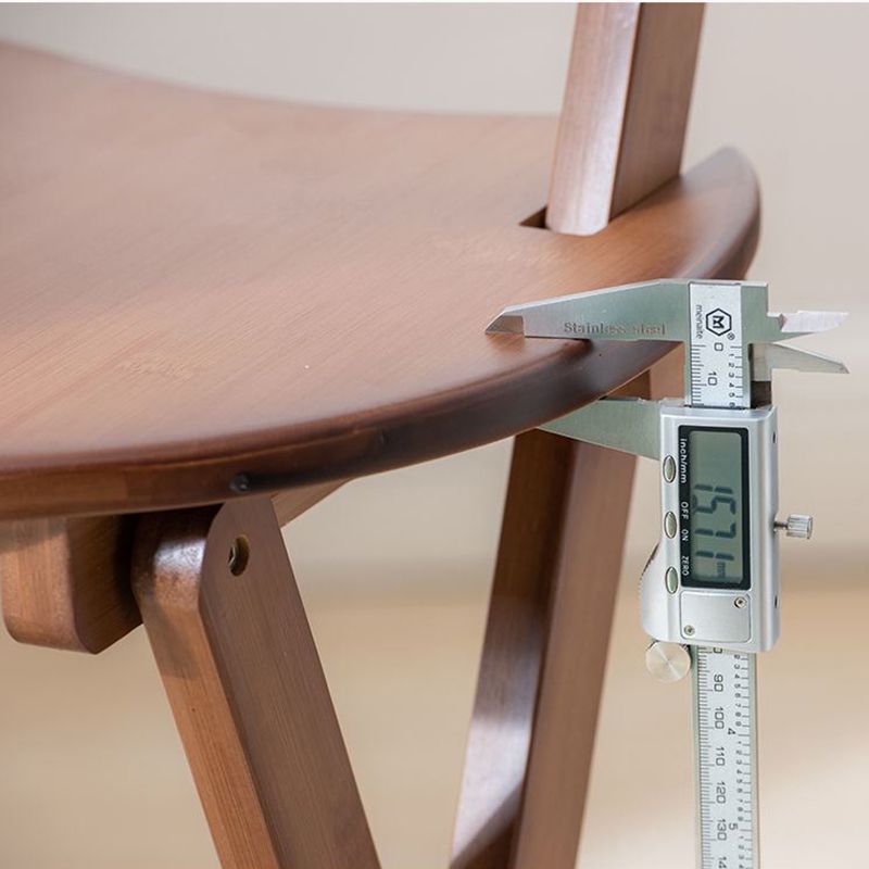 Taburete de bar de madera plegable sin brazos moderno para cocina con asiento de madera