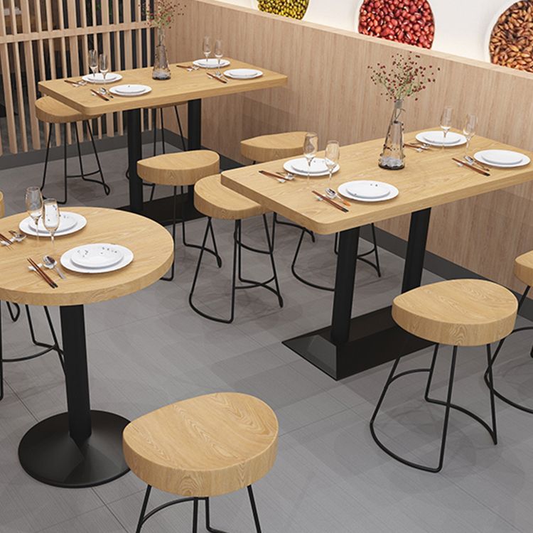 Industrial Style Dining Room Table Home Kitchen Dinner Furniture with Metal Base