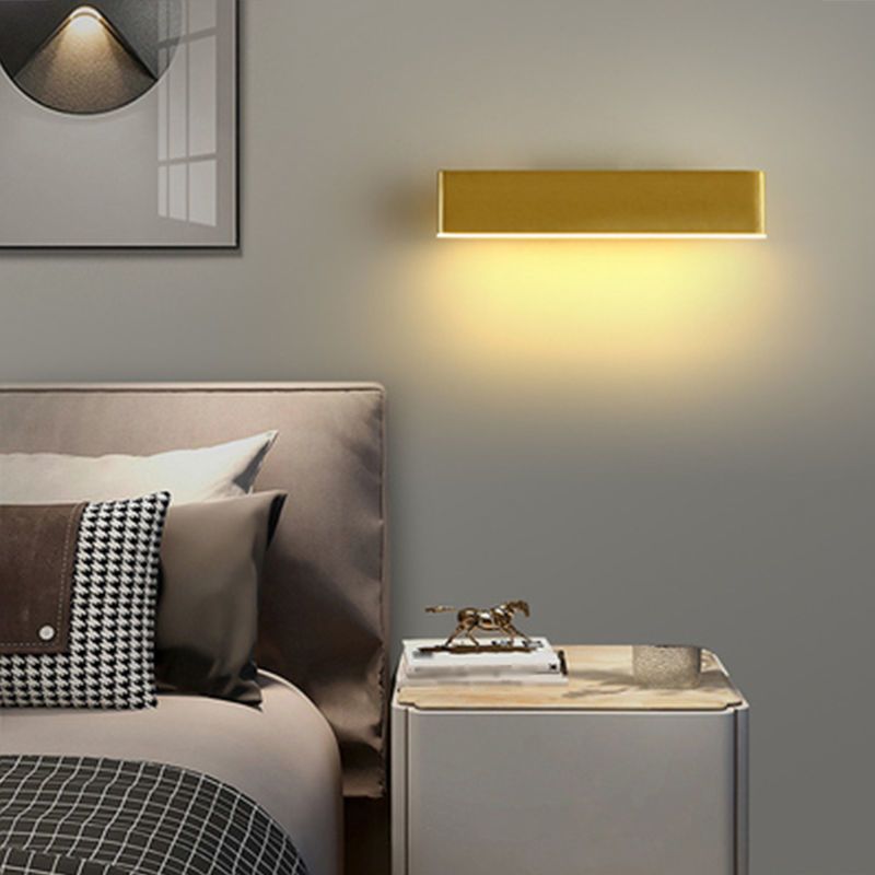 Rectangular LED Rotatable Wall Sconce in Modern Concise Style Wrought Iron Wall Lamp with Acrylic Shade