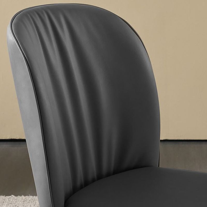 Contemporary Dining Chair Armless Dining Chairs with Metal Legs for Kitchen