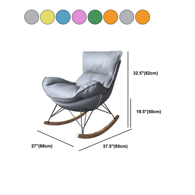 Contemporary Rocking Chair Solid Wood Rocker Chair with with Seat Cushion