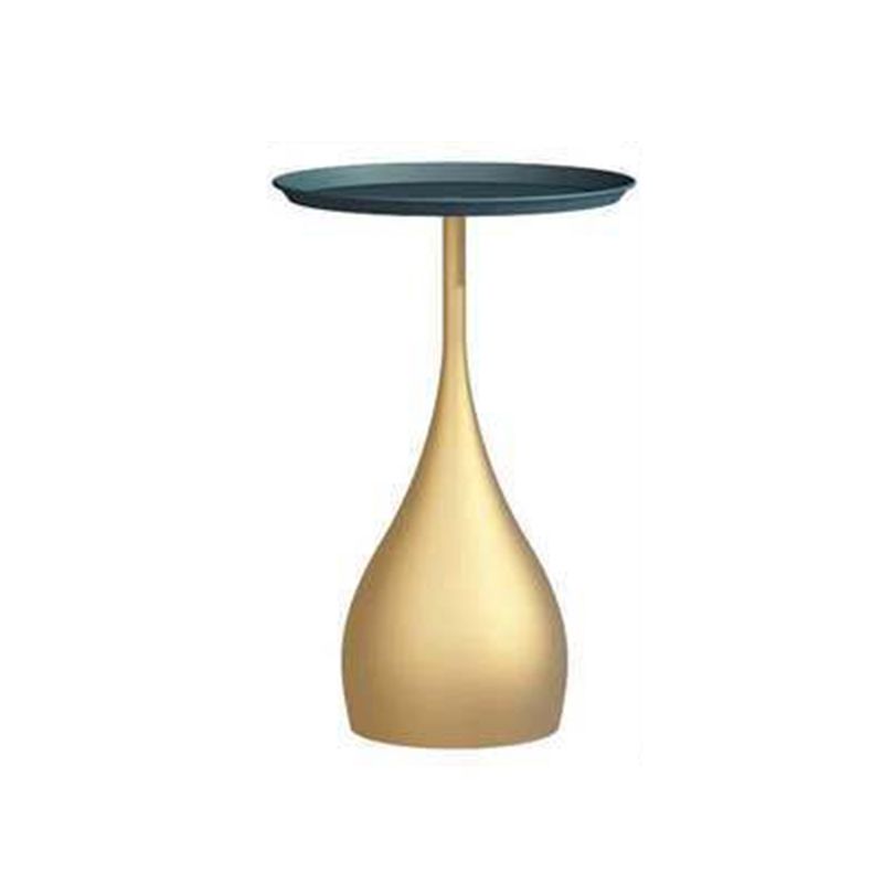 Tray Top Round Side End Table Pedestal End Table for Living Room