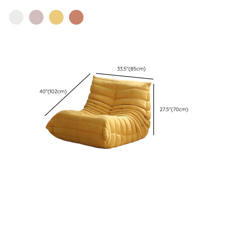 40" Wide Contemporary Sofa Leather Tufted Armless Stationary Seating