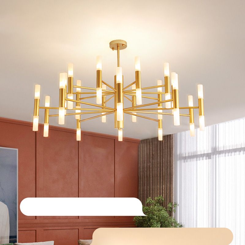 Postmoderne Chandelier Gol Suspension Pendentif Light pour le salon chambre à manger chambre