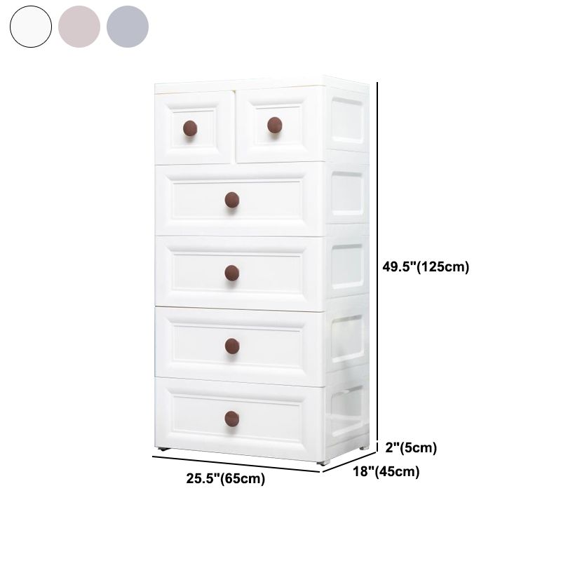 Contemporary Style Non-Hanging Armoire Plastic Home Storage Cabinet