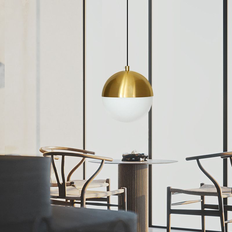 Contemporary Metal Pendant Light Fixture 1-Light Hanging Ceiling Light