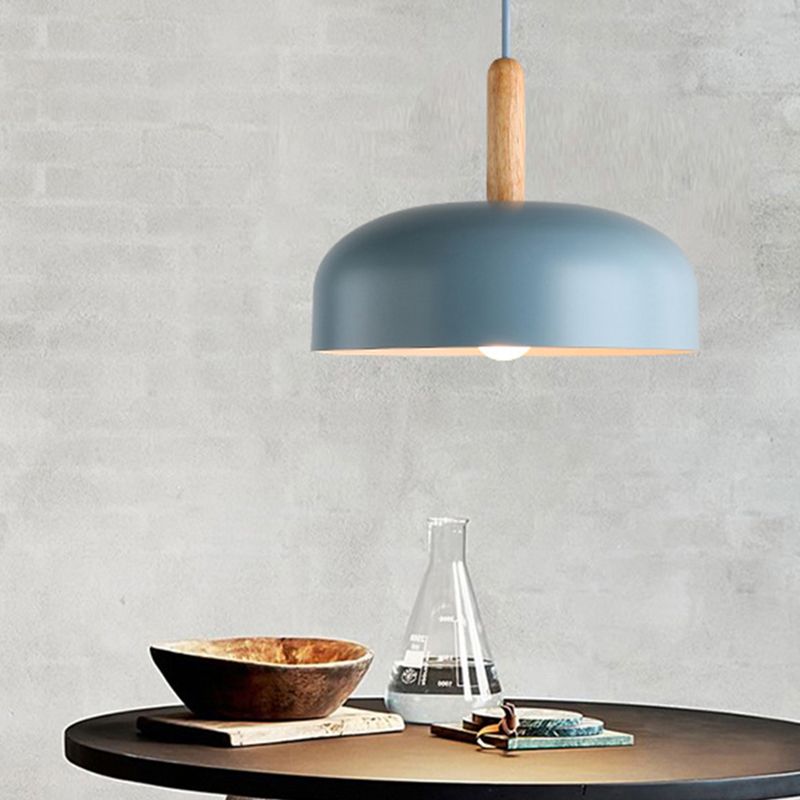 Deckenlampe Nordic Metal 1 Head Blue Hanging Leuchte für Wohnzimmer