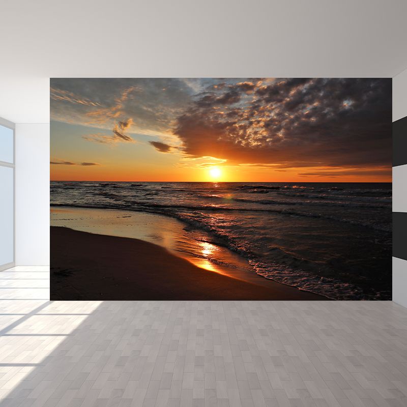 Boundless Sea Wall Mural Modern Style Wall Covering for Bathroom Decor