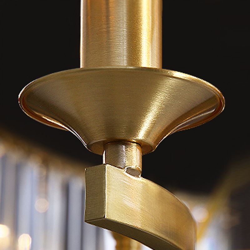 Living Room Gold Wall Sconce Postmodern Crystal 2 Head Wall Mounted Light Fixture