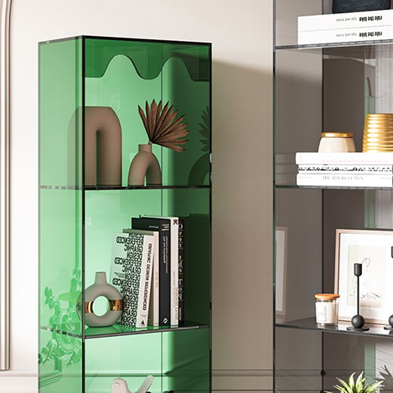 Contemporary Closed Back Standard Bookshelf Acrylic Bookcase for Study Room