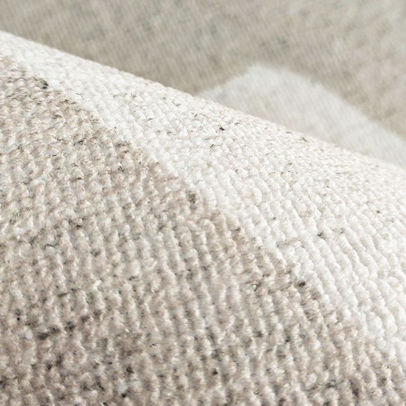 Grey Modern Rug Polyester Circle Rug Non-Slip Backing Rug for Home Decoration