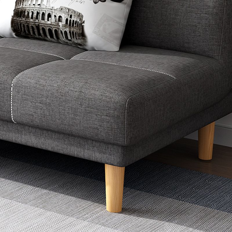 26.77" W Modern Armless Settee Convertible Sleeper Sofa for Living Room