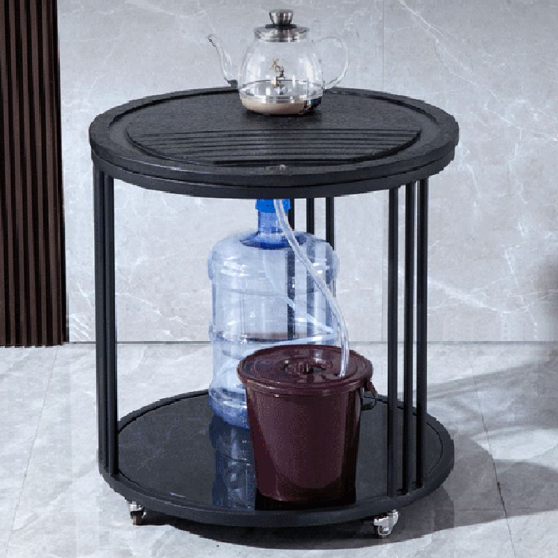 Black Stone Modern Dining Table Set 1/3 Pcs Patio Set for Small Places