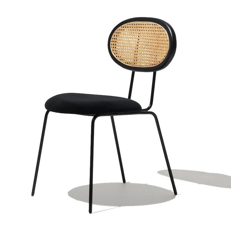 Nordic Style Armless Metal Dining Chairs Open Back Dining Side Chair for Home Use