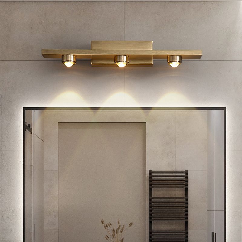 Metal Modern Wall Sconce Geometric Shape Vanity Lamp with Acrylic Shade for Bathroom