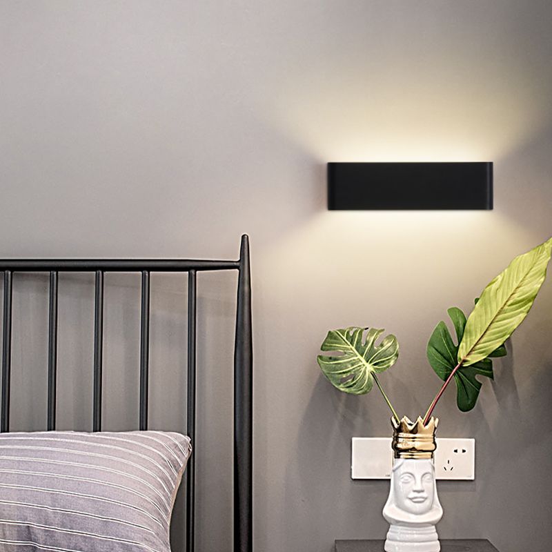 Contemporary Wall Sconce Rectangular Wall Light Fixture with Aluminium