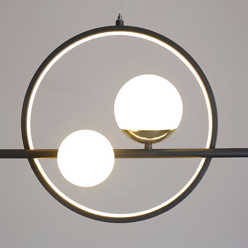 Simple Island Lighting Contemporary Hanging Lamp with Acrylic Shade for Dining Room