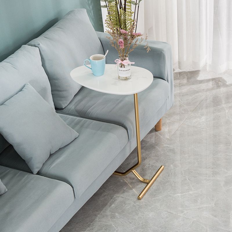 Wood Pedestal Side Table Modern Minimalist End Table for Living Room