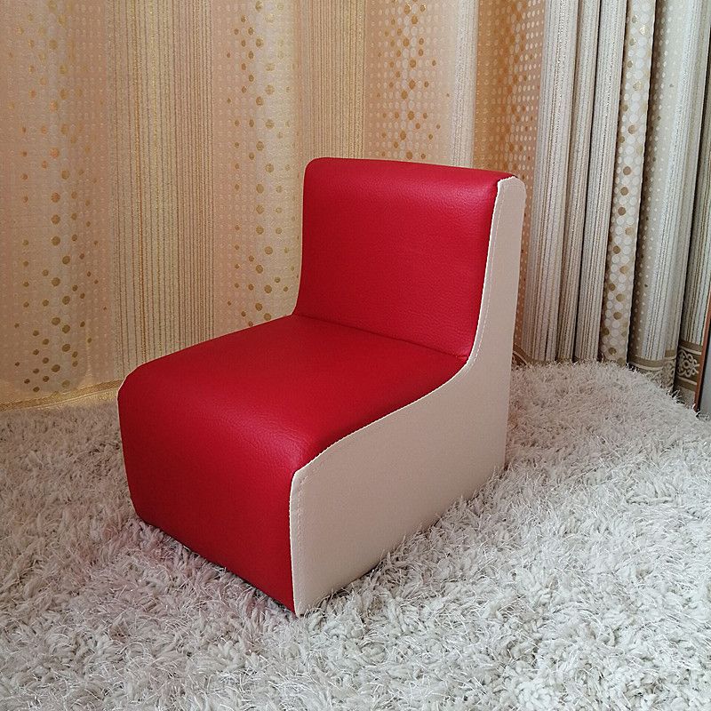 PU Armless Chair10.2"L x12.2"W x 13.7"H Solid Wood Frame Chair for Living Room