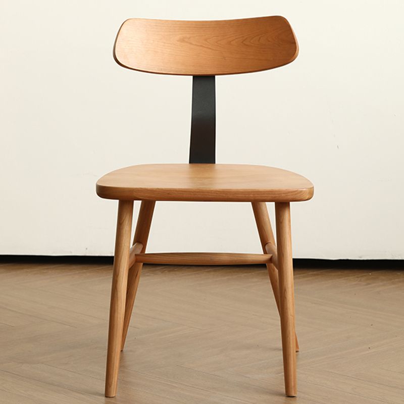 Industrial Style Side Chair Solid Wood Indoor Dining Chair for Living Room