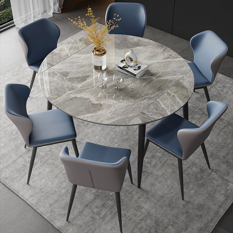 Mesa de piedra sinterizada moderna mesa de comedor de cocina estándar en gris