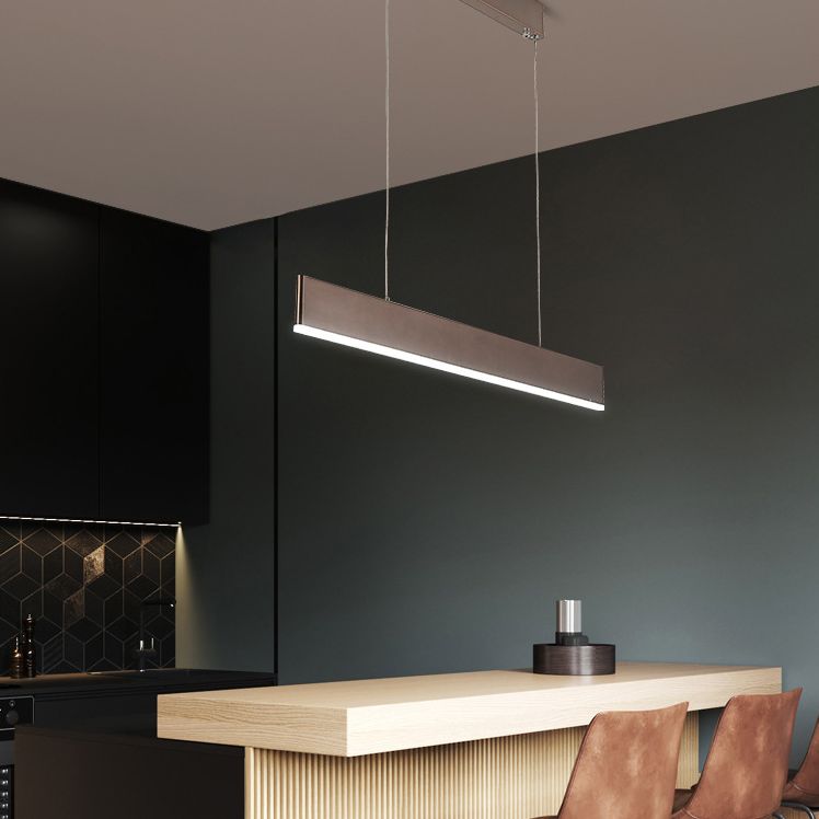 Rectangle Island Chandelier Lights Simplicity Acrylic Chandelier Lighting Fixtures for Restaurant