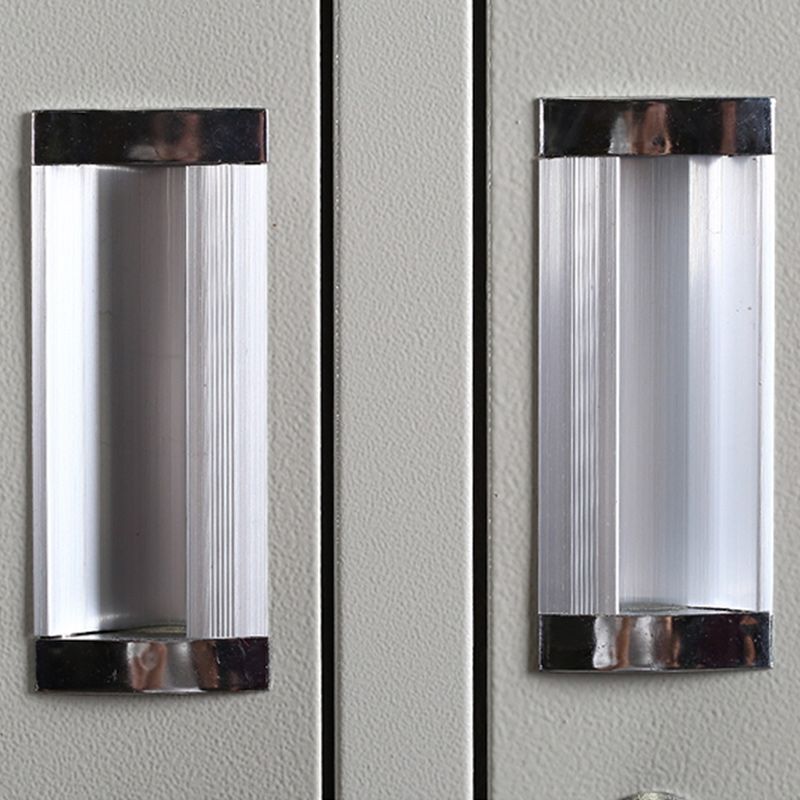 Steel White Storage Cabinet Contemporary Cabinet with Hinged Door