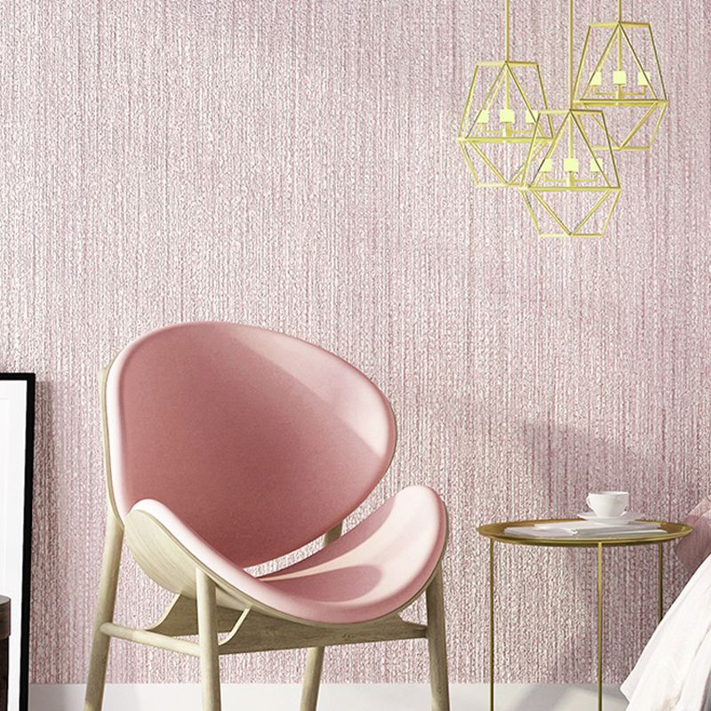 Modern Solid Striped Wallpaper Roll Pastel Color Stain-Proof Wall Art for Dining Room