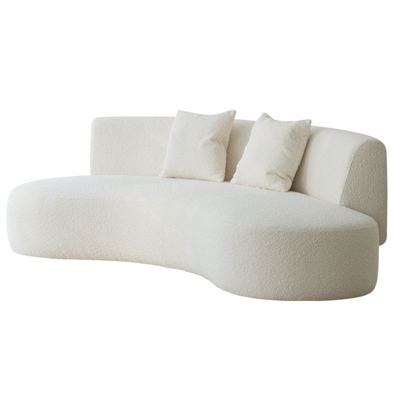 Contemporary 27.5" H Wool 2-3 Seater Armless Sofa For Living Room