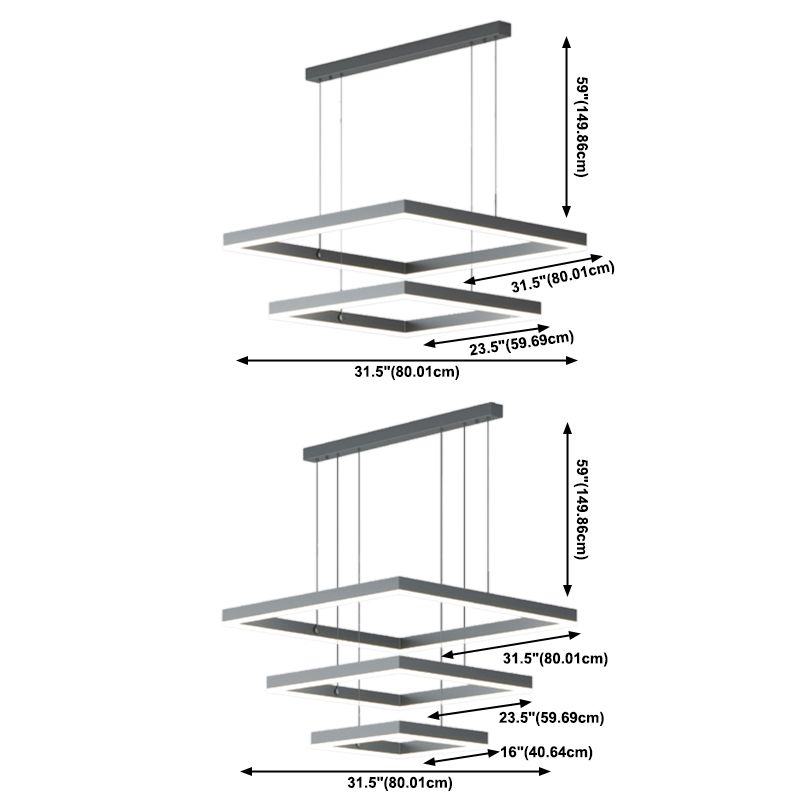 LED simple moderne LED suspendu pendant pour le salon salle à manger