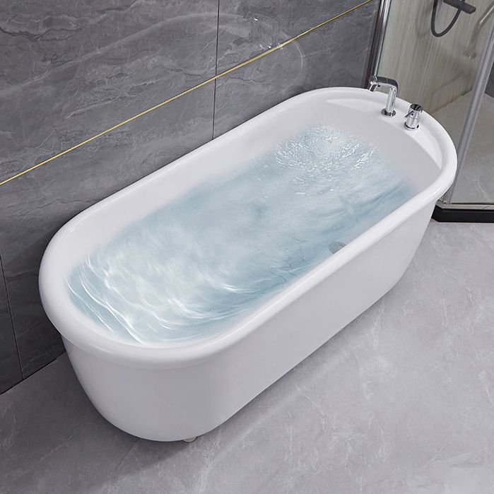 Modern Oval Bathtub Acrylic Stand Alone Soaking Soaking Bath