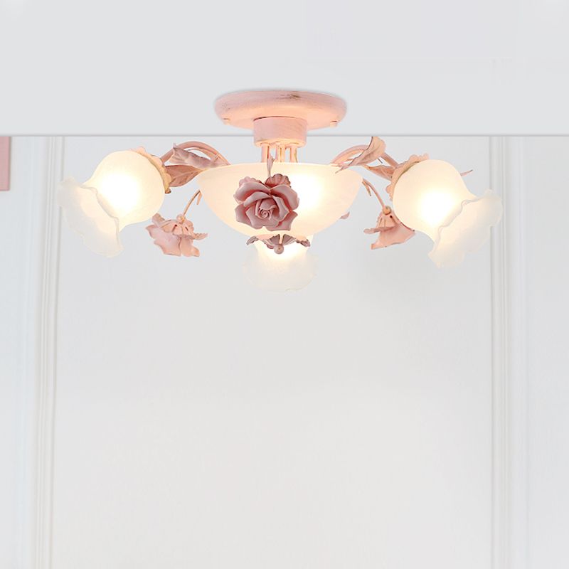 Jardin coréen Semi Floral Flush 5/7/11 LUMIÈRES CRAME VERRE CRÈCE FUX MOUR MON