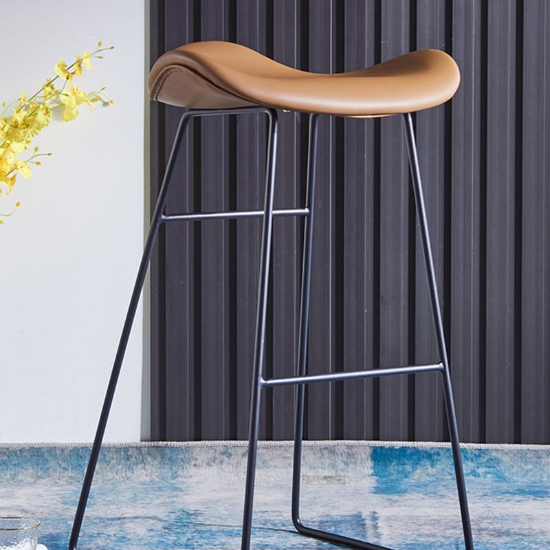 Nordic Ledersitze Barhocker Metallgestell Barhocker für Wohnzimmer