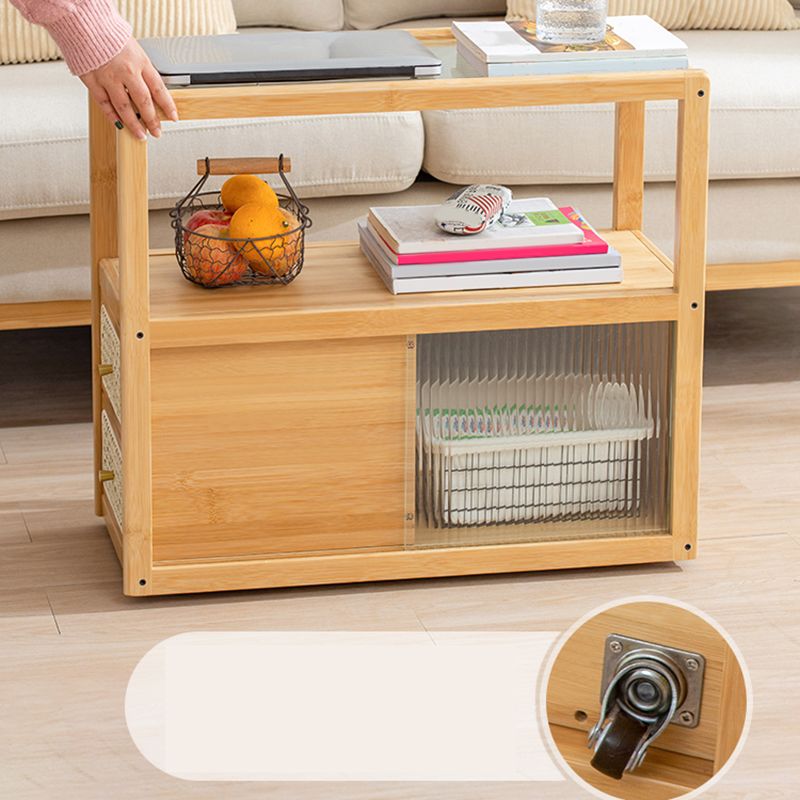 27" W x 11.8" D x 24" H Sofa Side Accent Table Wooden Rectangular End Table