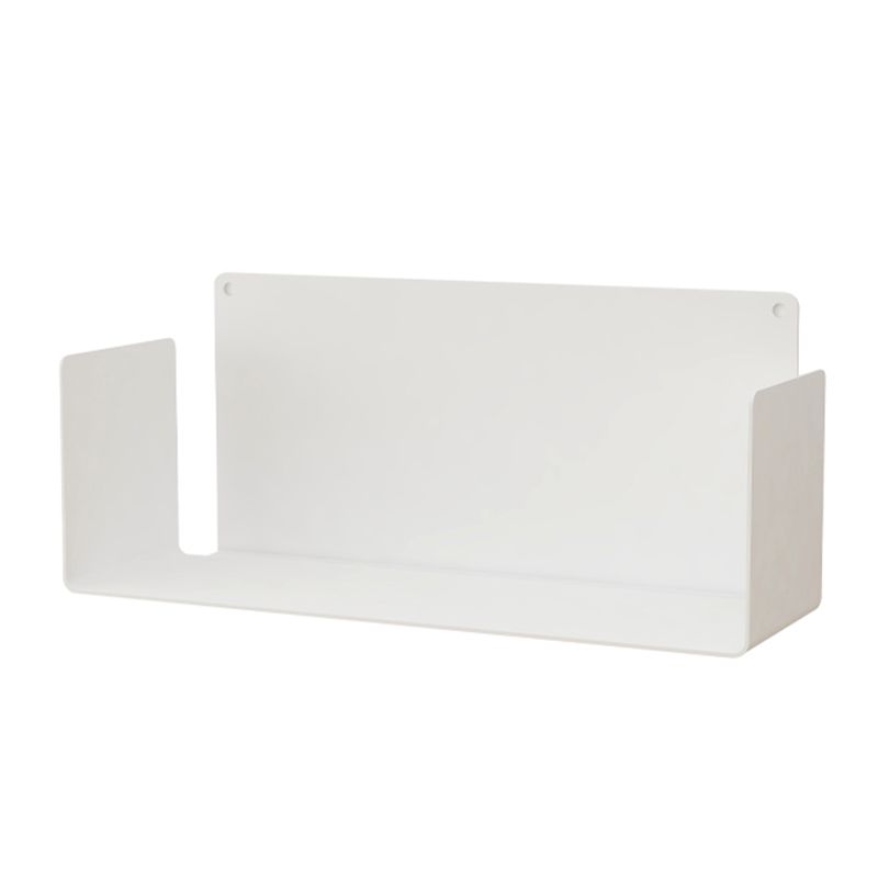 Contemporary Metal Bookshelf Floating Closed Back Bookcase with Shelves