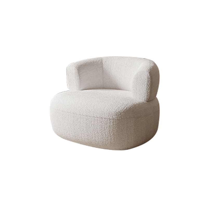 Living Room Modern Accent Armchair Round Arms Fixed Back Armchair